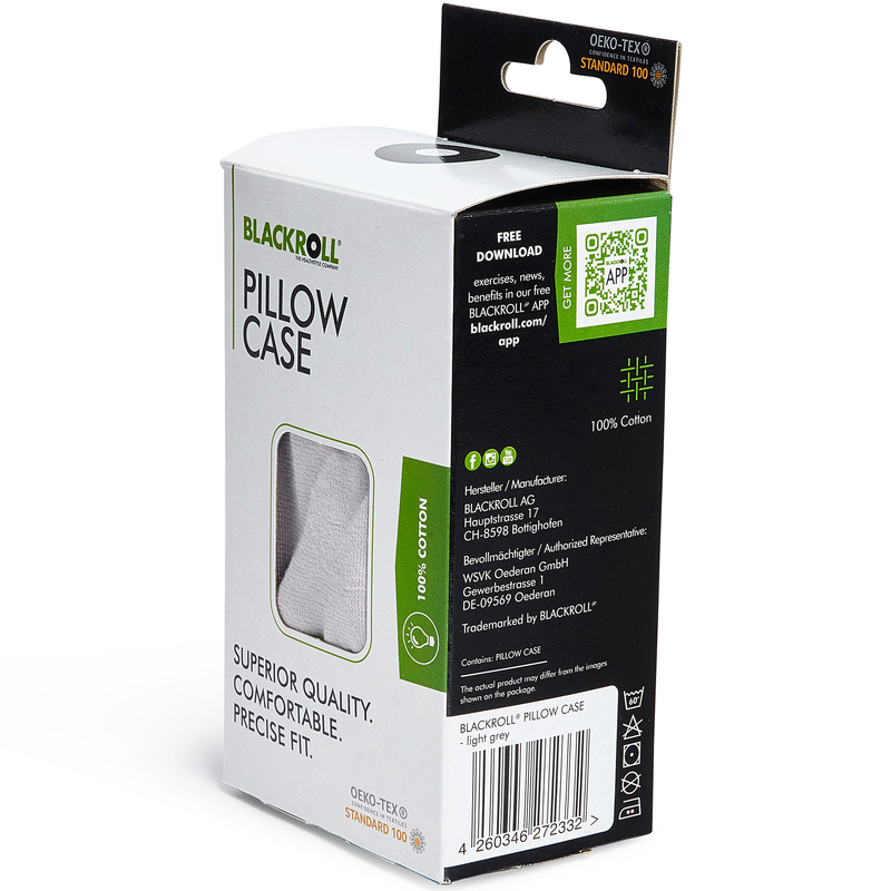 BLACKROLL® Pillow Case Light Grey Verpackung