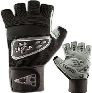C.P. SPORTS Profi-Grip-Handschuhe mit Bandage + Spezialgriffnoppen