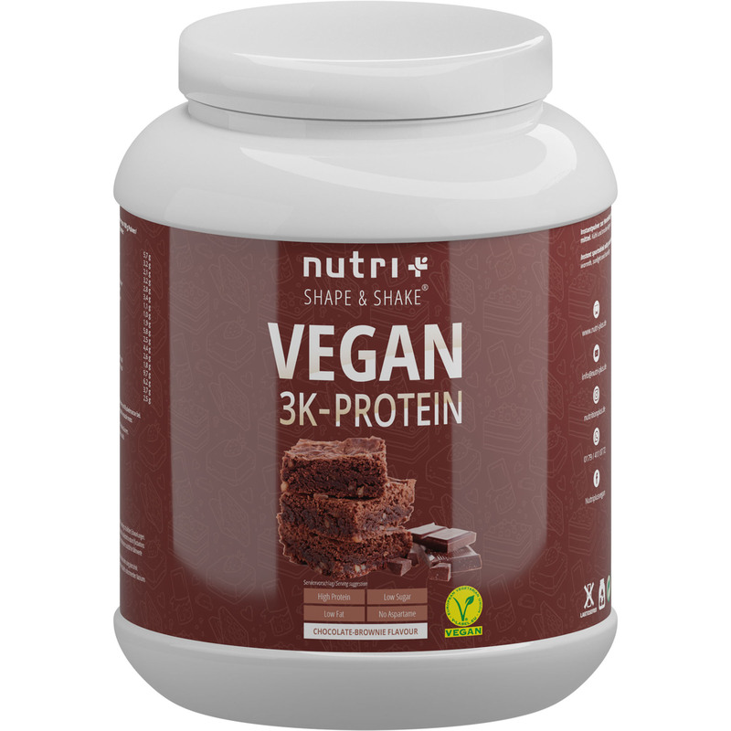 Nutri+ Vegan 3K Proteinpulver - Schoko-Brownie