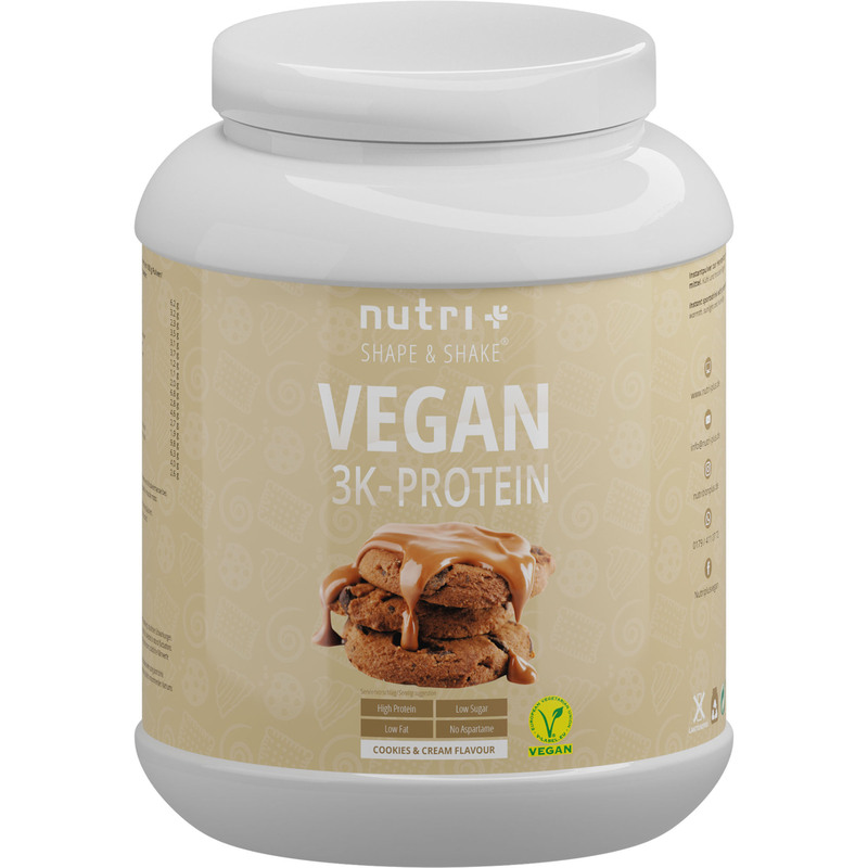 Nutri+ Vegan 3K Proteinpulver - Cookies & Cream