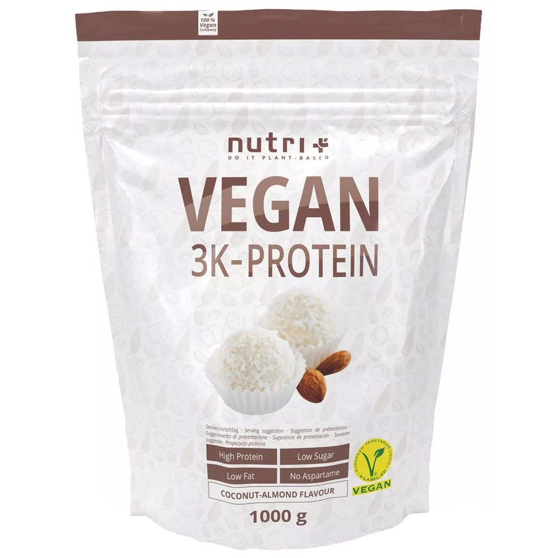 Nutri+ Vegan 3K Proteinpulver - Kokos Mandel