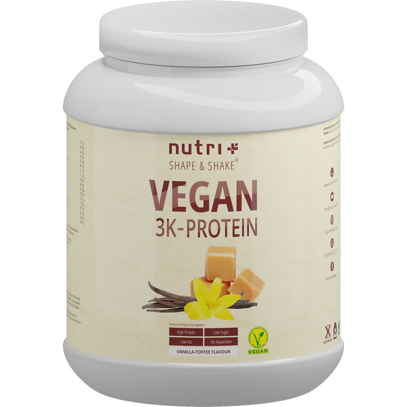 Nutri+ Vegan 3K Proteinpulver - Vanilla-Toffee