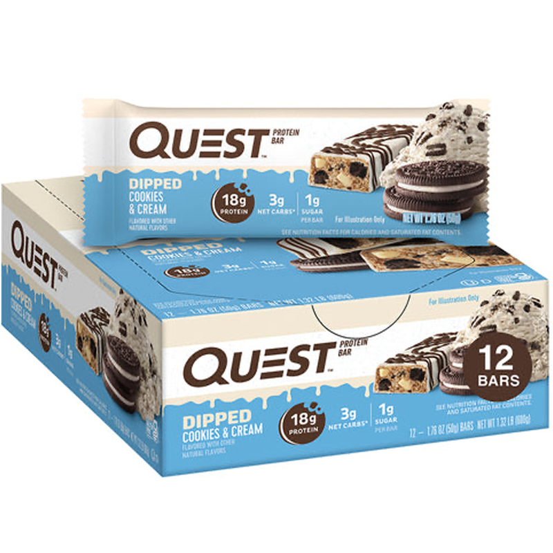 QUEST Dipped Protein Bar Cookies & Cream
