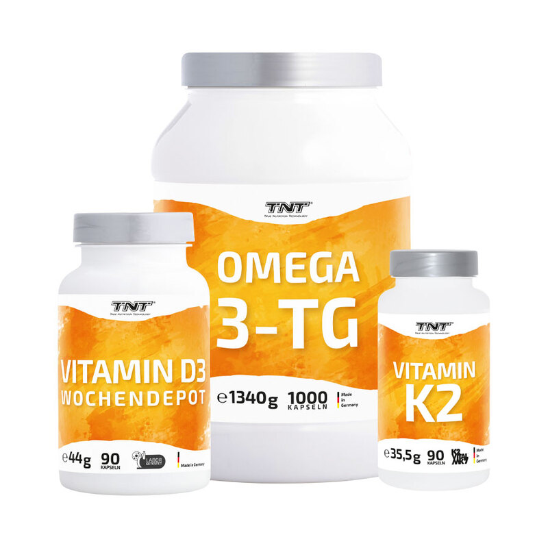 TNT O3-K2-D3 Sparbundle - Omega 3-TG, Vitamin K2, Vitamin D3 Wochendepot