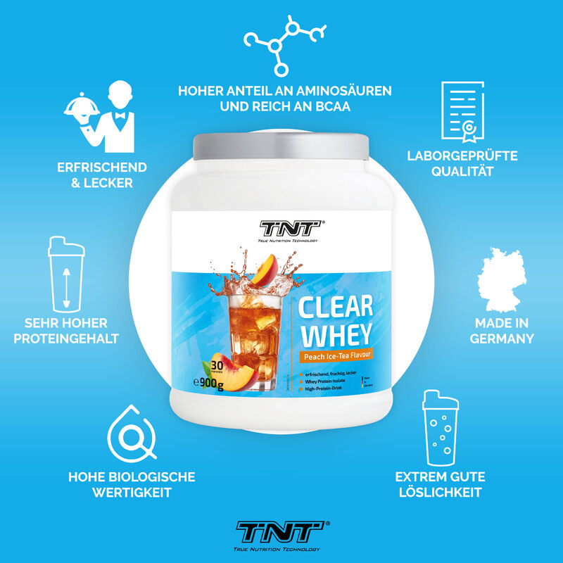 TNT Clear Whey - Peach Ice-Tea - Bulletpoints