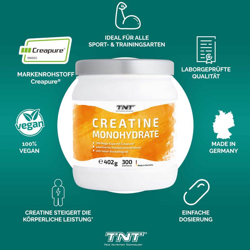 TNT Creatine Creapure® Kapseln - Vorteile