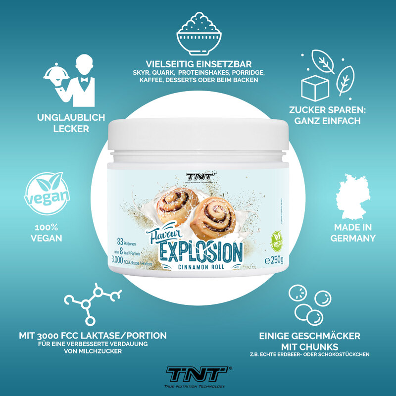 TNT Flavour Explosion - Cinnamon Roll - Bulletpoints