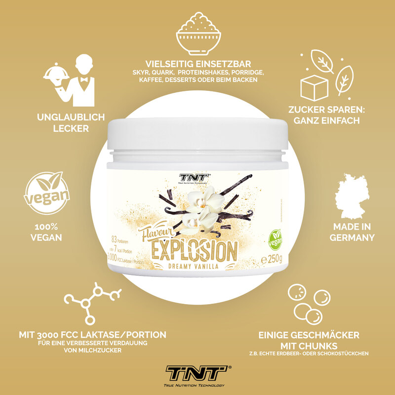 TNT Flavour Explosion - Dreamy Vanilla - Bulletpoints