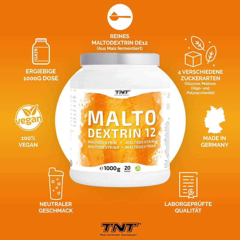 TNT Maltodextrin 12 - 1000g Dose Facts