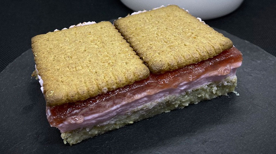 Rezept - Erdbeer - Butterkeks - Schnitte