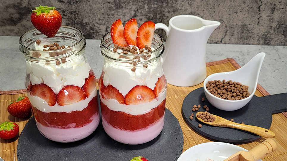 Rezept - Fruchtiges Protein Schichtdessert